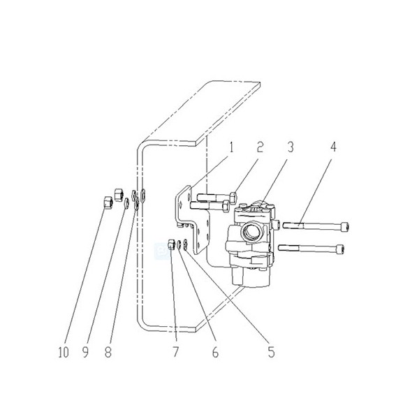 Conjunto de válvula solenoide de ABS (peças do eixo traseiro)